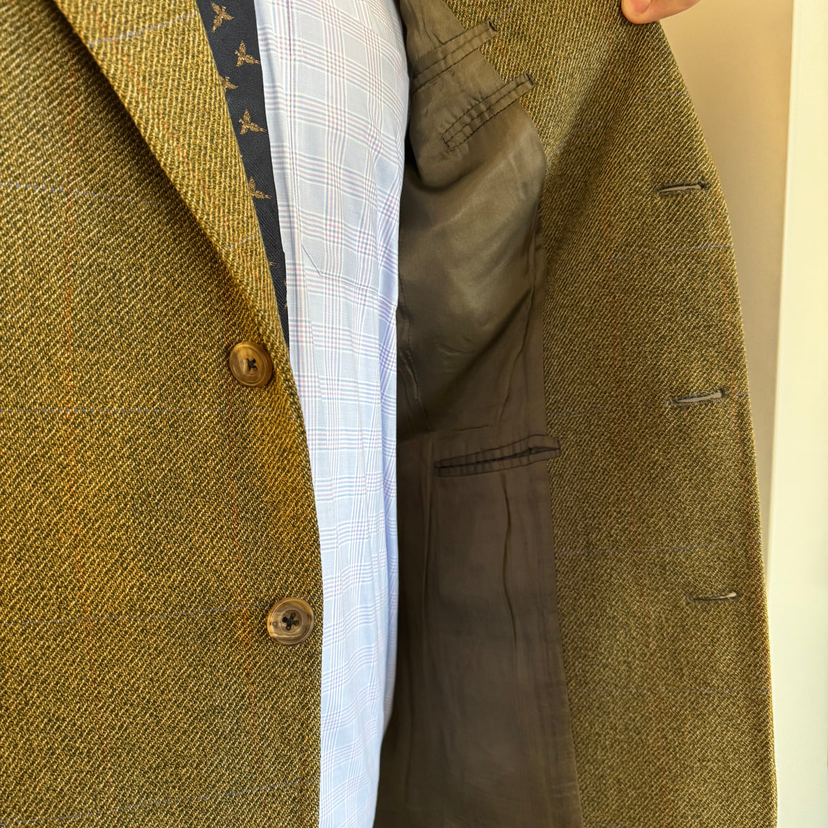 Wells Savile Row Bespoke Tweed Suit 44"L 40"L