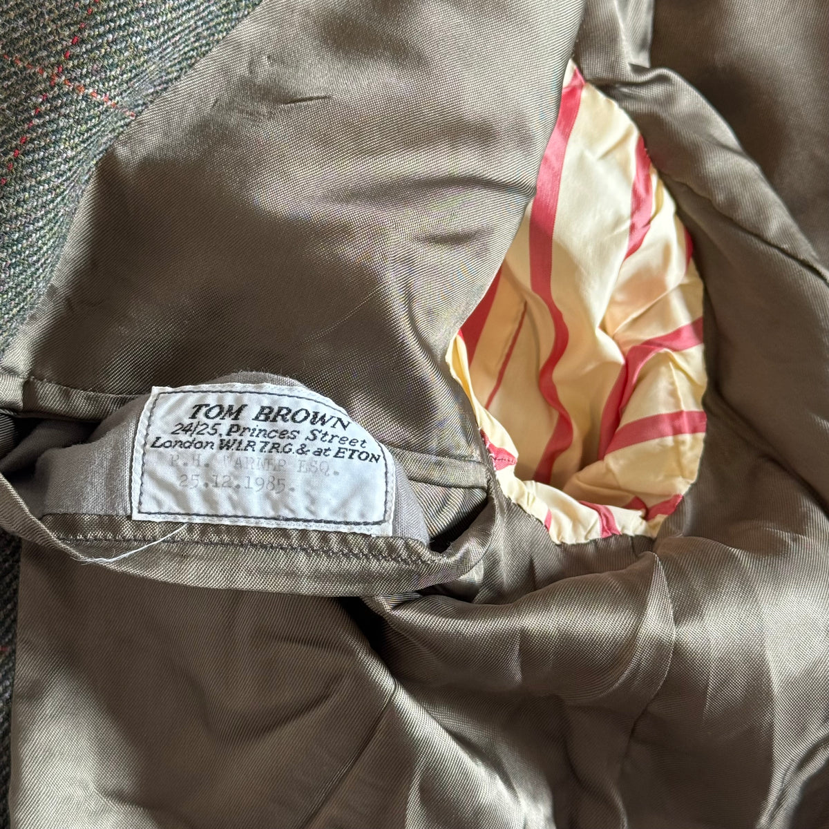 Tom Brown Savile Row Bespoke Tweed Sports Jacket 40”R/L