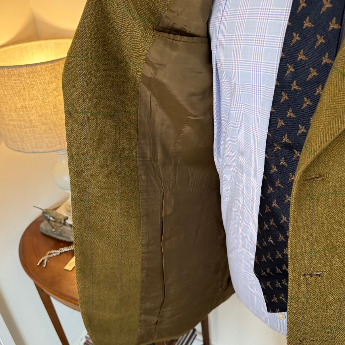 Wells Savile Row Bespoke 1999 Tweed Sports Jacket 44”L