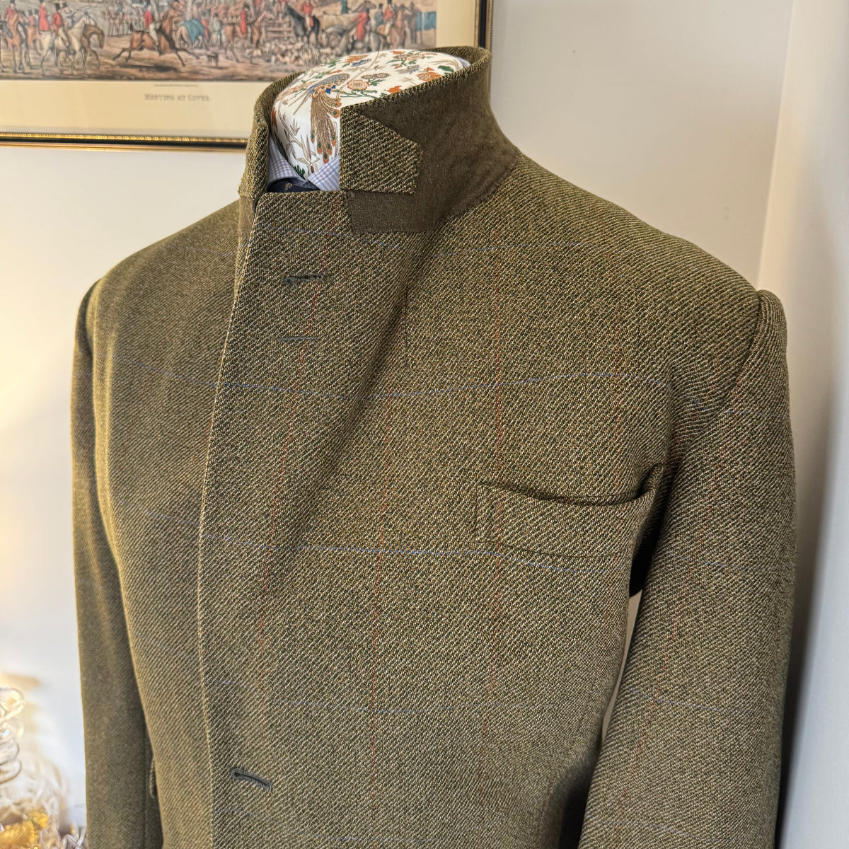 Wells Savile Row Bespoke Tweed Suit 44"L 40"L