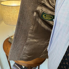 John Brocklehurst Herringbone Windowpane Tweed Norfolk Jacket 40”R