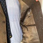 John Brocklehurst Herringbone Windowpane Tweed Norfolk Jacket 40”R