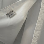 Drake’s White Poplin Spread Collar Shirt 17” XL
