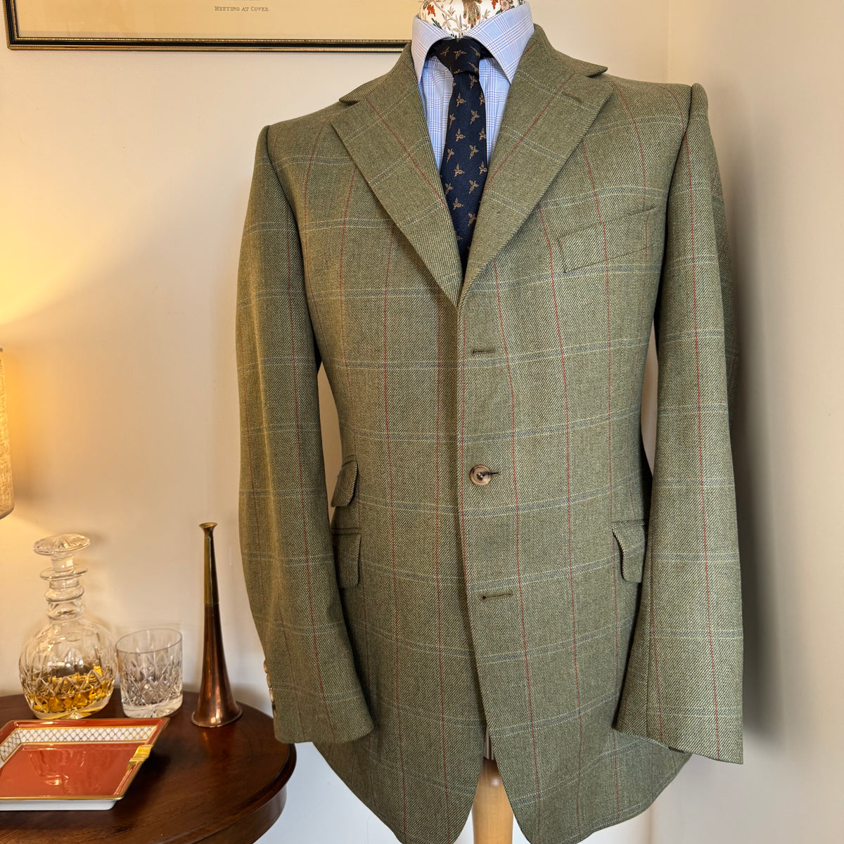 Ede & Ravenscroft Tattersall Windowpane Tweed Sports Jacket 42”L