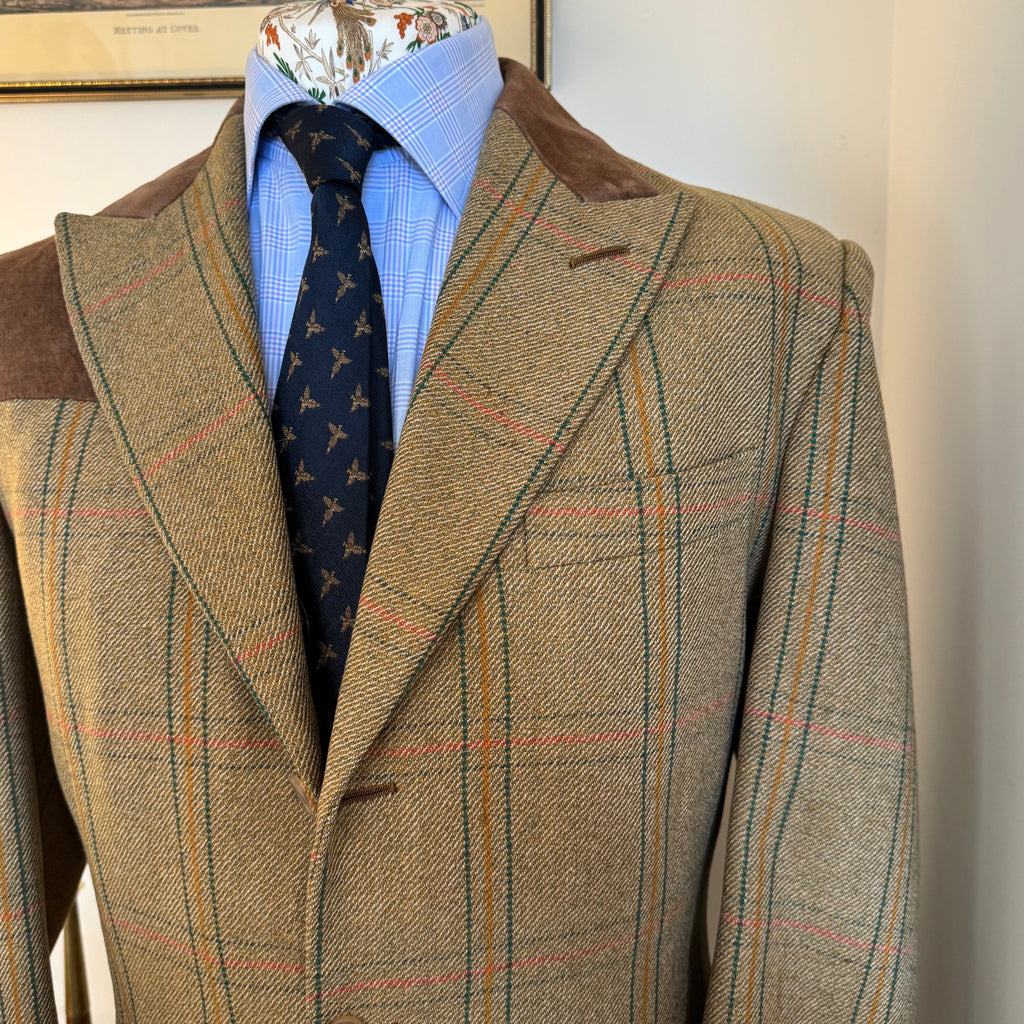 Tom Brown Savile Row Bespoke Tweed Shooting Suit 44”R 36”R