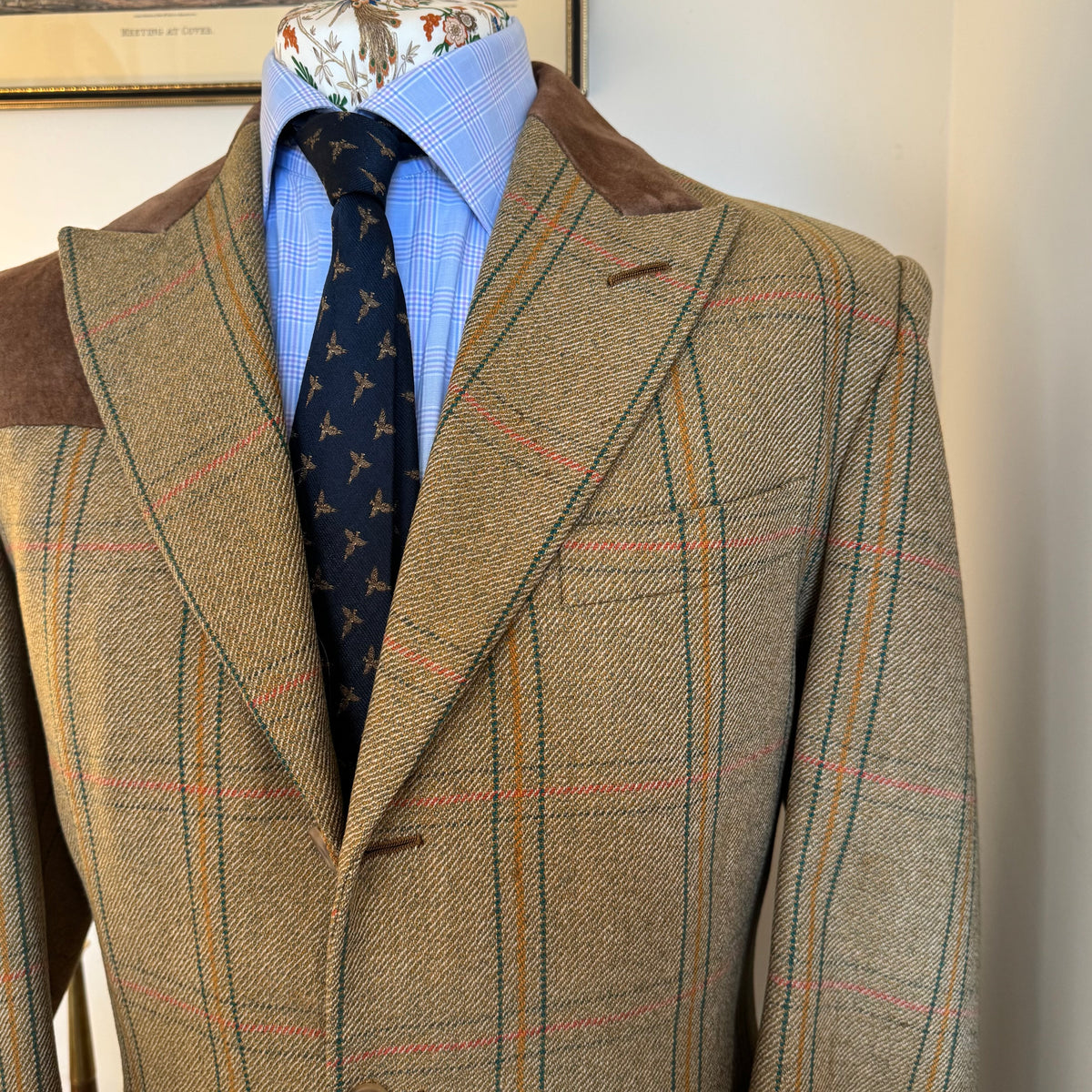 Tom Brown Savile Row Bespoke Tweed Shooting Suit 44”R 36”R