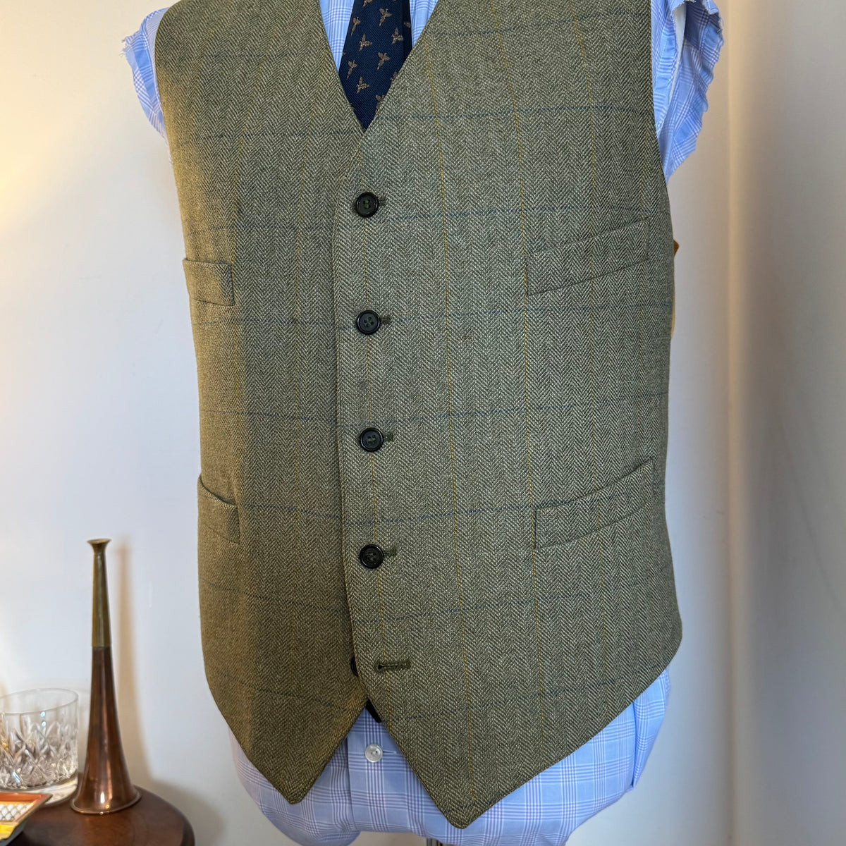 William Powell Lovat Mill Tweed Waistcoat 46”R