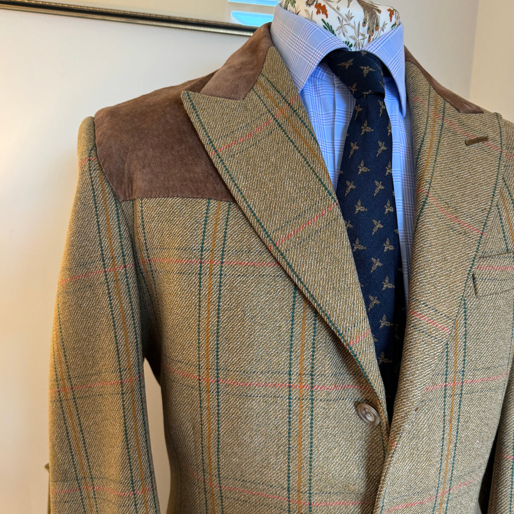Tom Brown Savile Row Bespoke Tweed Shooting Suit 44”R 36”R