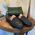 Cole Haan 1980’s Low Vamp Black Leather Penny Loafers 11uk