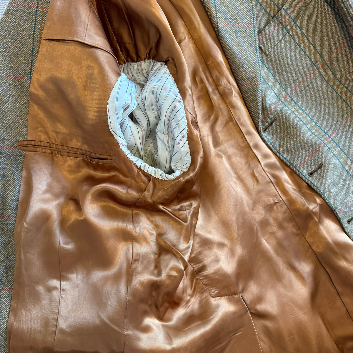 Tom Brown Savile Row Bespoke Tweed Shooting Suit 44”R 36”R