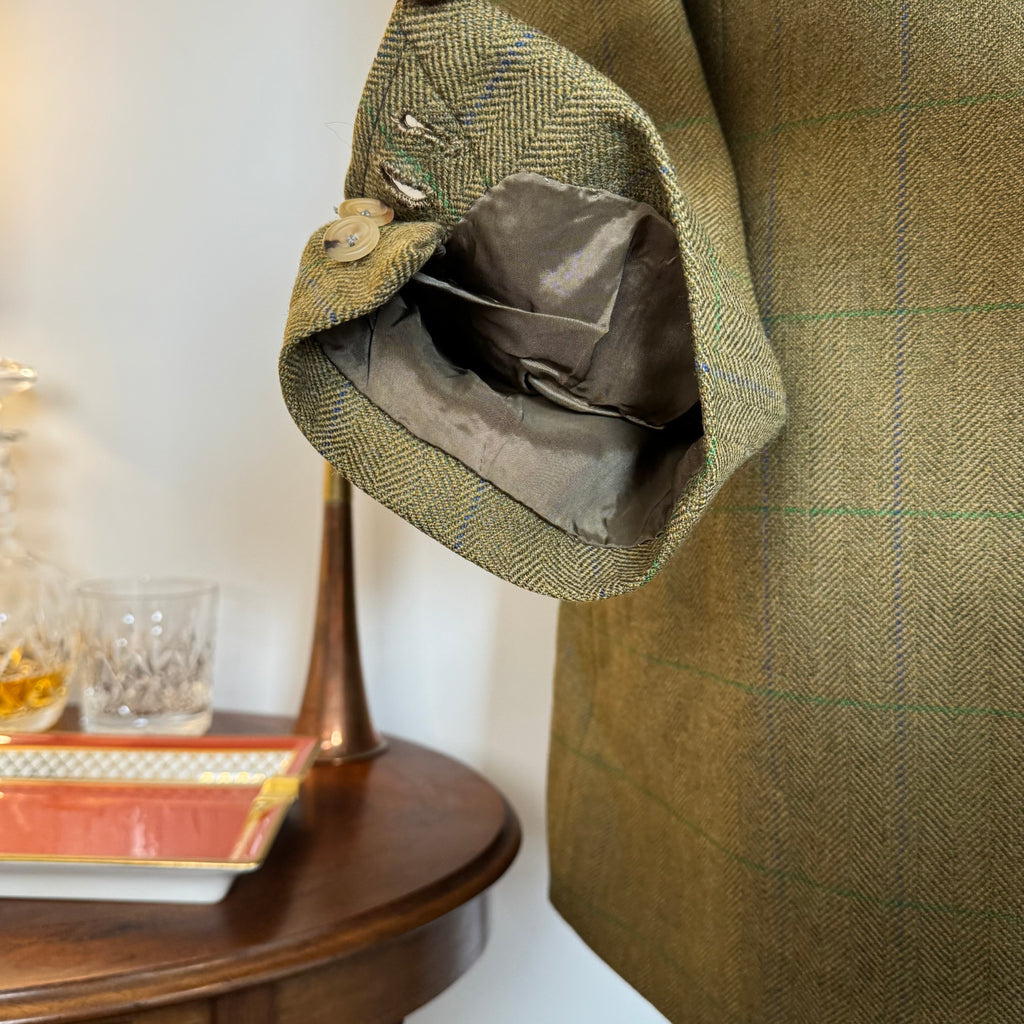 Wells Savile Row Bespoke 1999 Tweed Sports Jacket 44”L