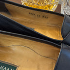 Cole Haan 1980’s Low Vamp Black Leather Penny Loafers 11uk