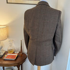 John Brocklehurst Herringbone Windowpane Tweed Norfolk Jacket 40”R