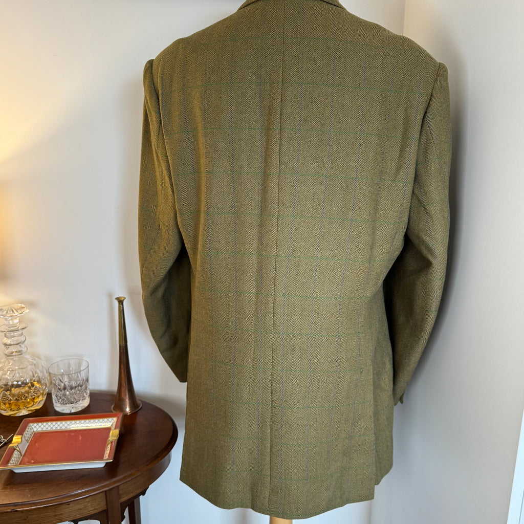 Wells Savile Row Bespoke 1999 Tweed Sports Jacket 44”L