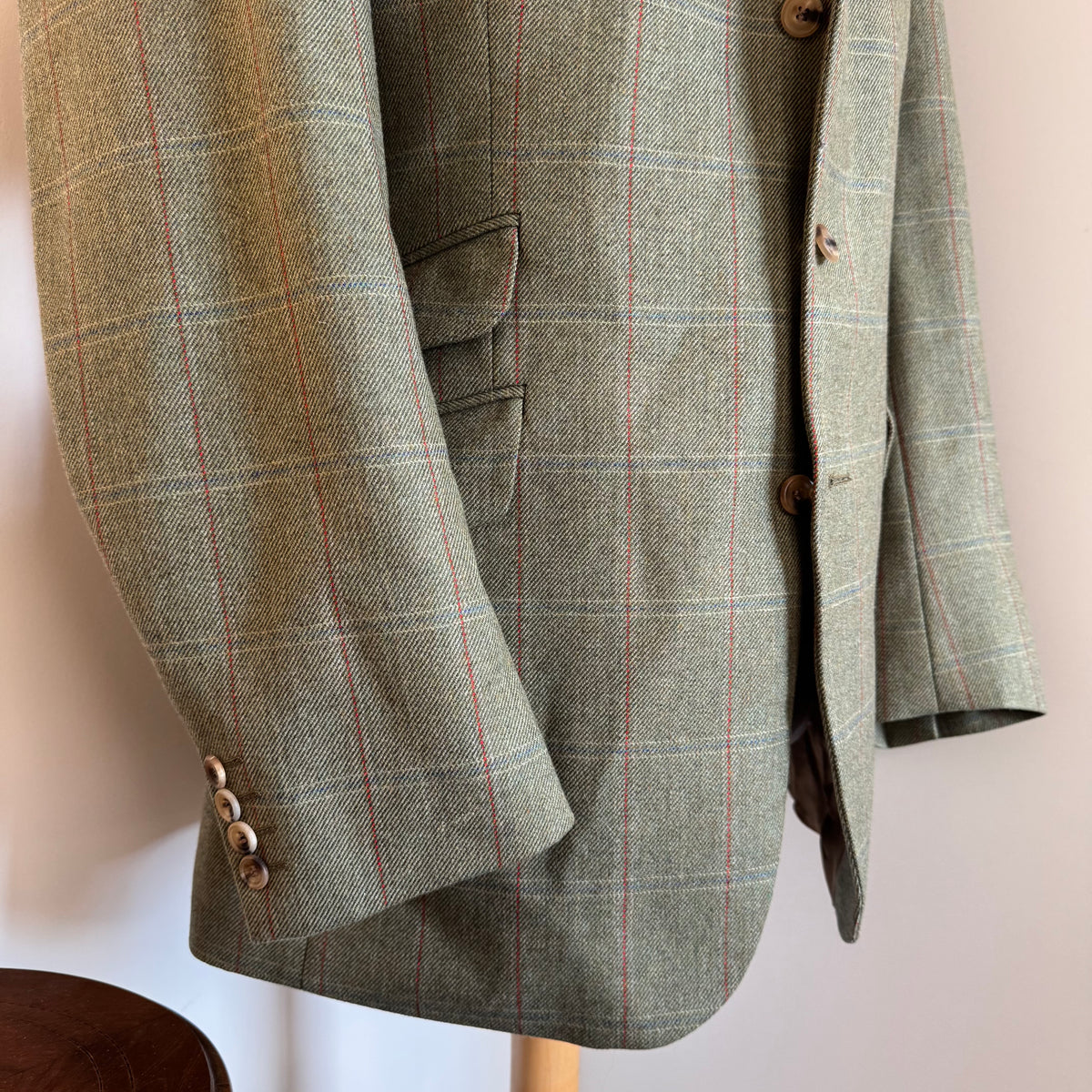 Ede & Ravenscroft Tattersall Windowpane Tweed Sports Jacket 42”L