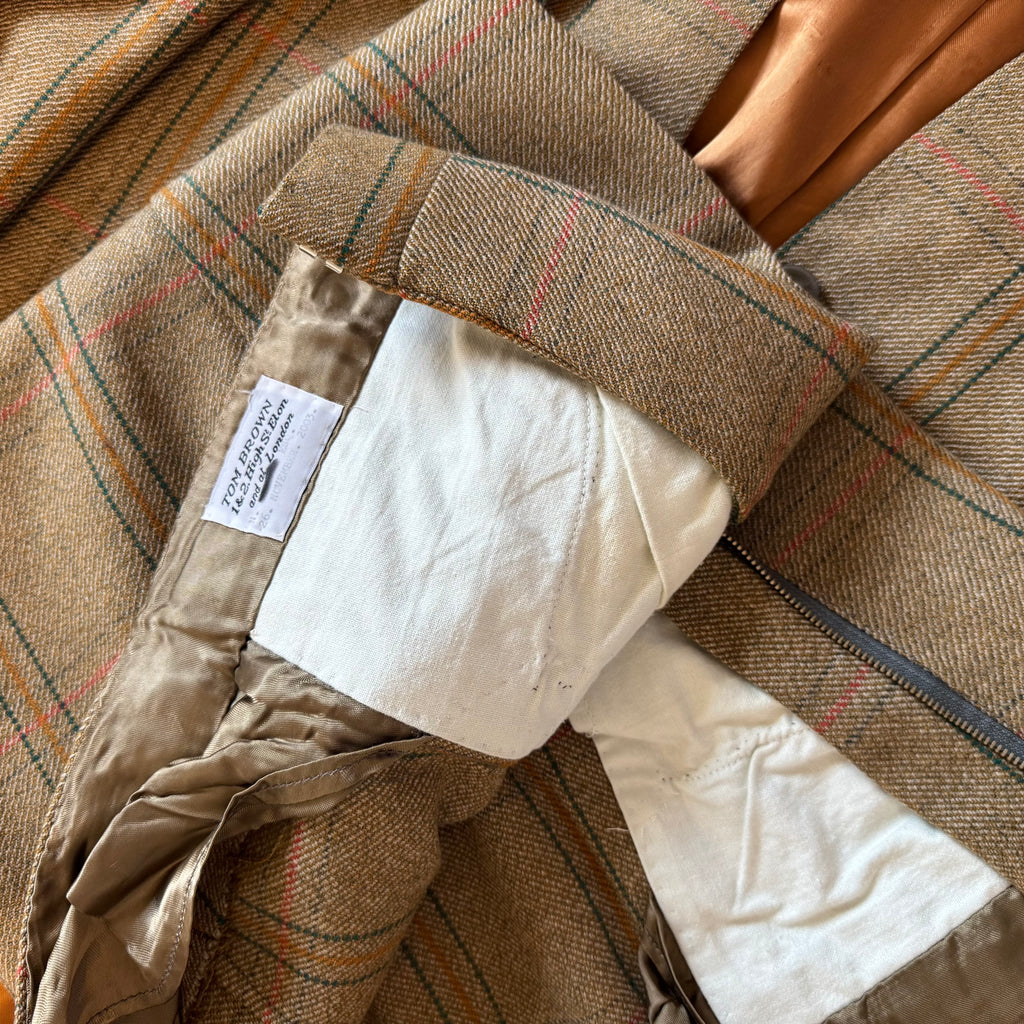 Tom Brown Savile Row Bespoke Tweed Shooting Suit 44”R 36”R