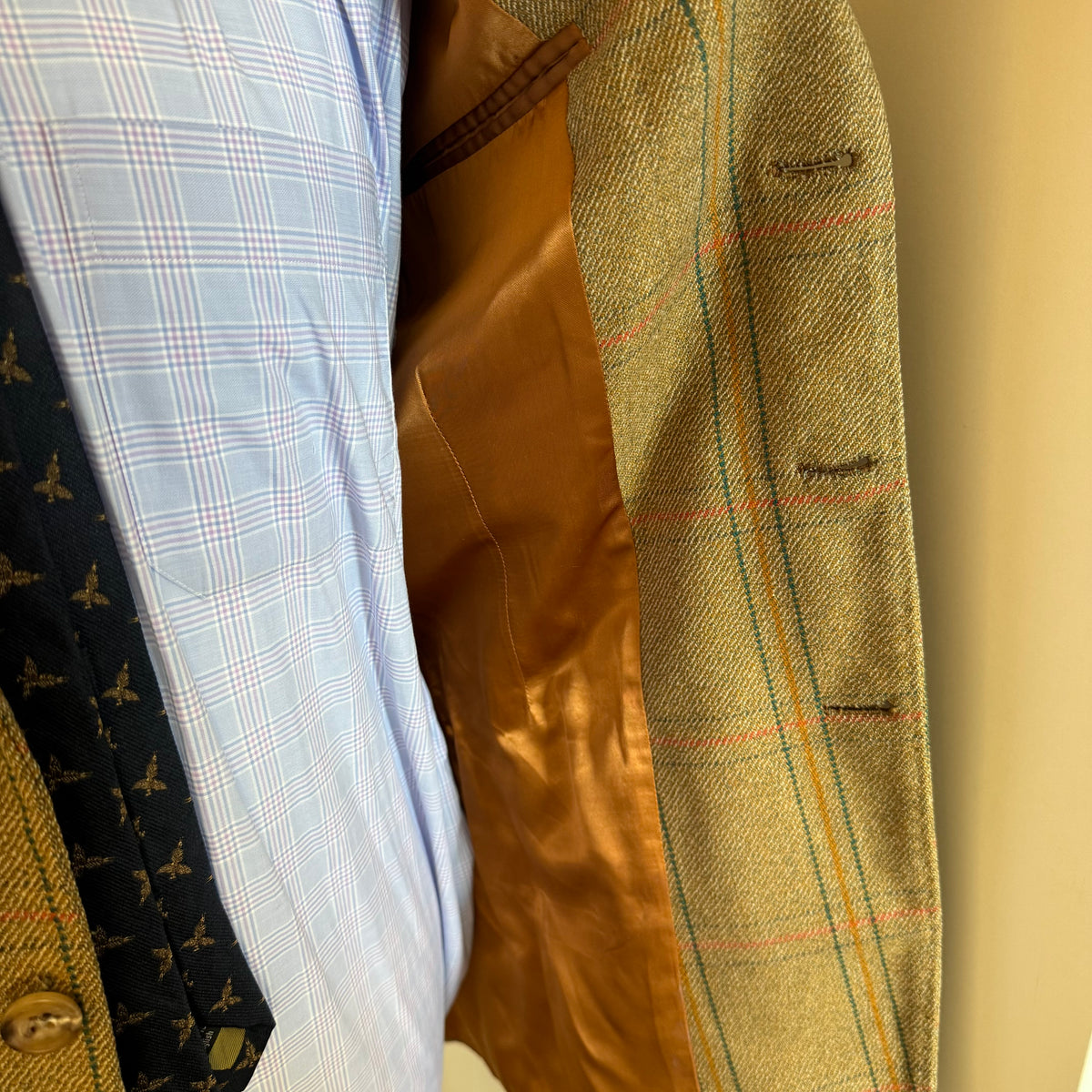 Tom Brown Savile Row Bespoke Tweed Shooting Suit 44”R 36”R