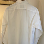 Drake’s White Poplin Spread Collar Shirt 17” XL