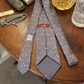 Hermes Trains & Geese Grey Silk Tie Unworn