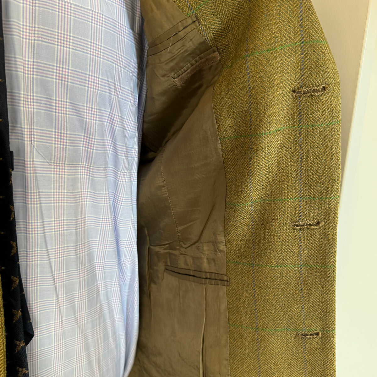 Wells Savile Row Bespoke 1999 Tweed Sports Jacket 44”L