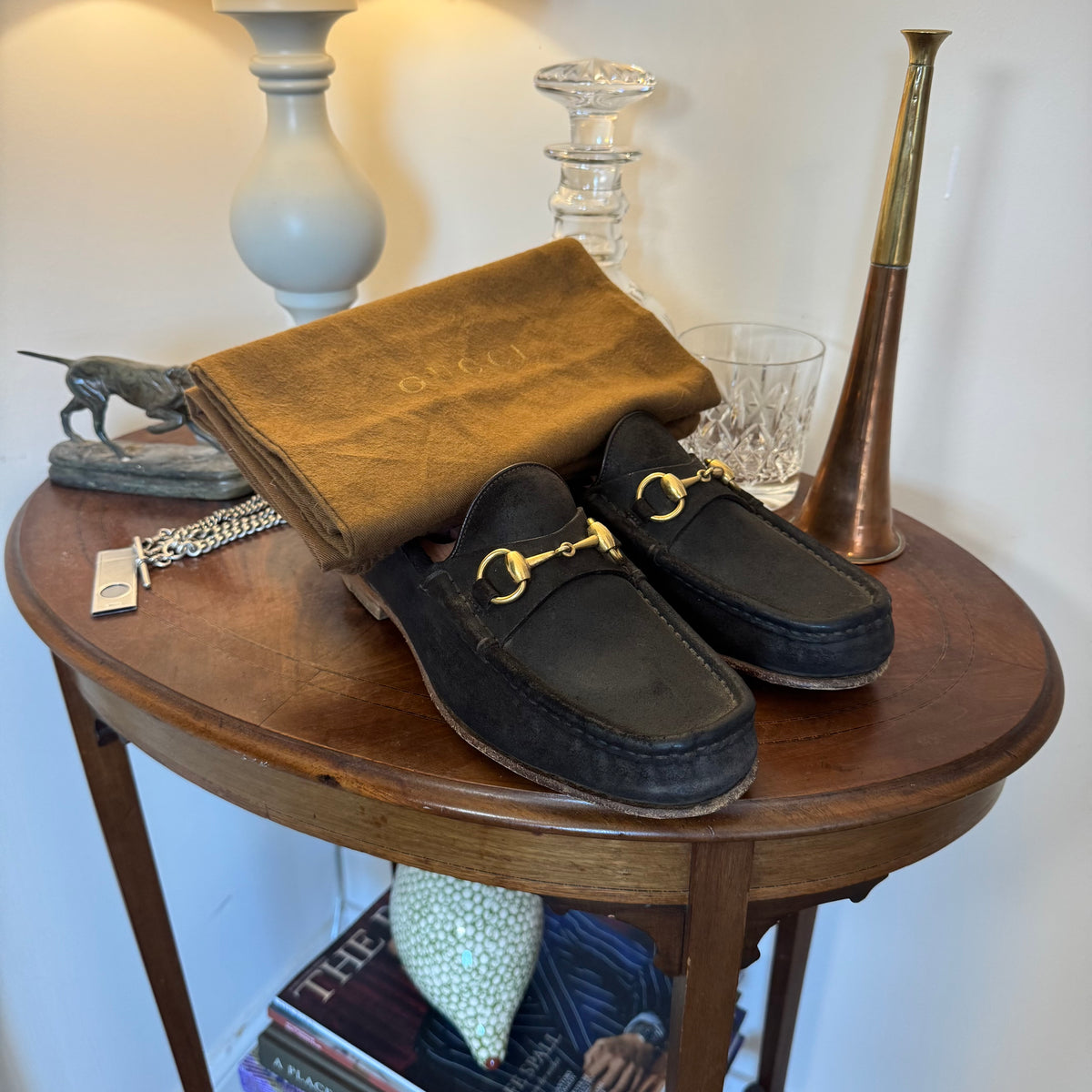 Gucci 1953 Horsebit Loafers Dark Brown Rough Suede 6uk