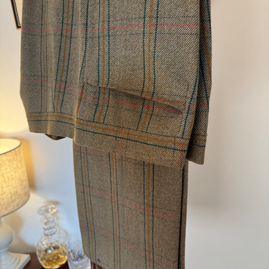 Tom Brown Savile Row Bespoke Tweed Shooting Suit 44”R 36”R