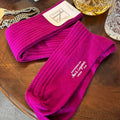 New & Lingwood Luxury Cashmere Socks Pink Large 11-12uk