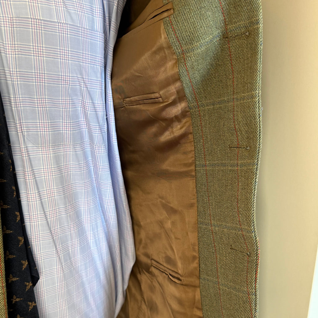 Ede & Ravenscroft Tattersall Windowpane Tweed Sports Jacket 42”L