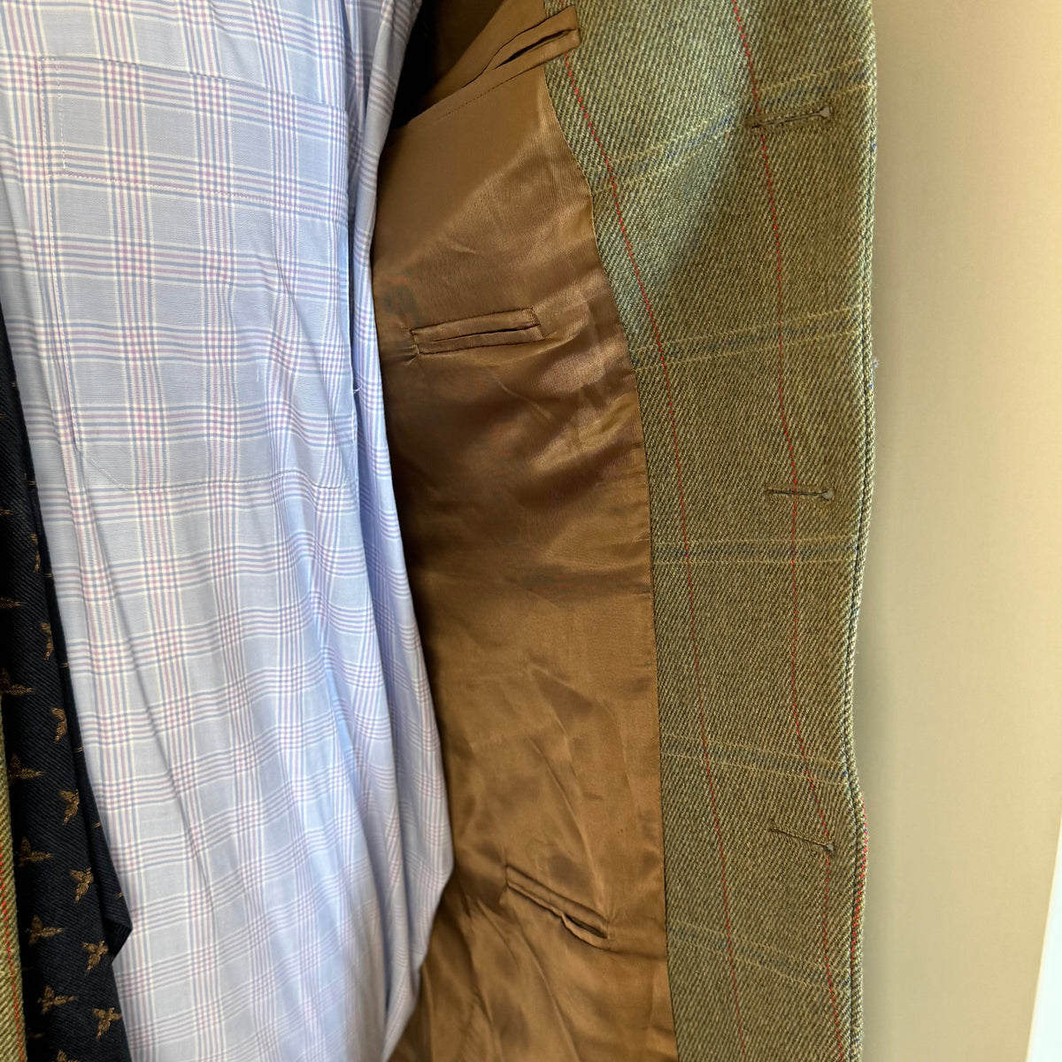 Ede & Ravenscroft Tattersall Windowpane Tweed Sports Jacket 42”L