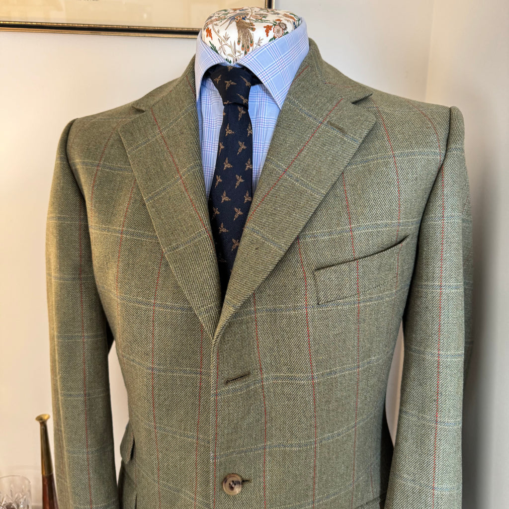 Ede & Ravenscroft Tattersall Windowpane Tweed Sports Jacket 42”L