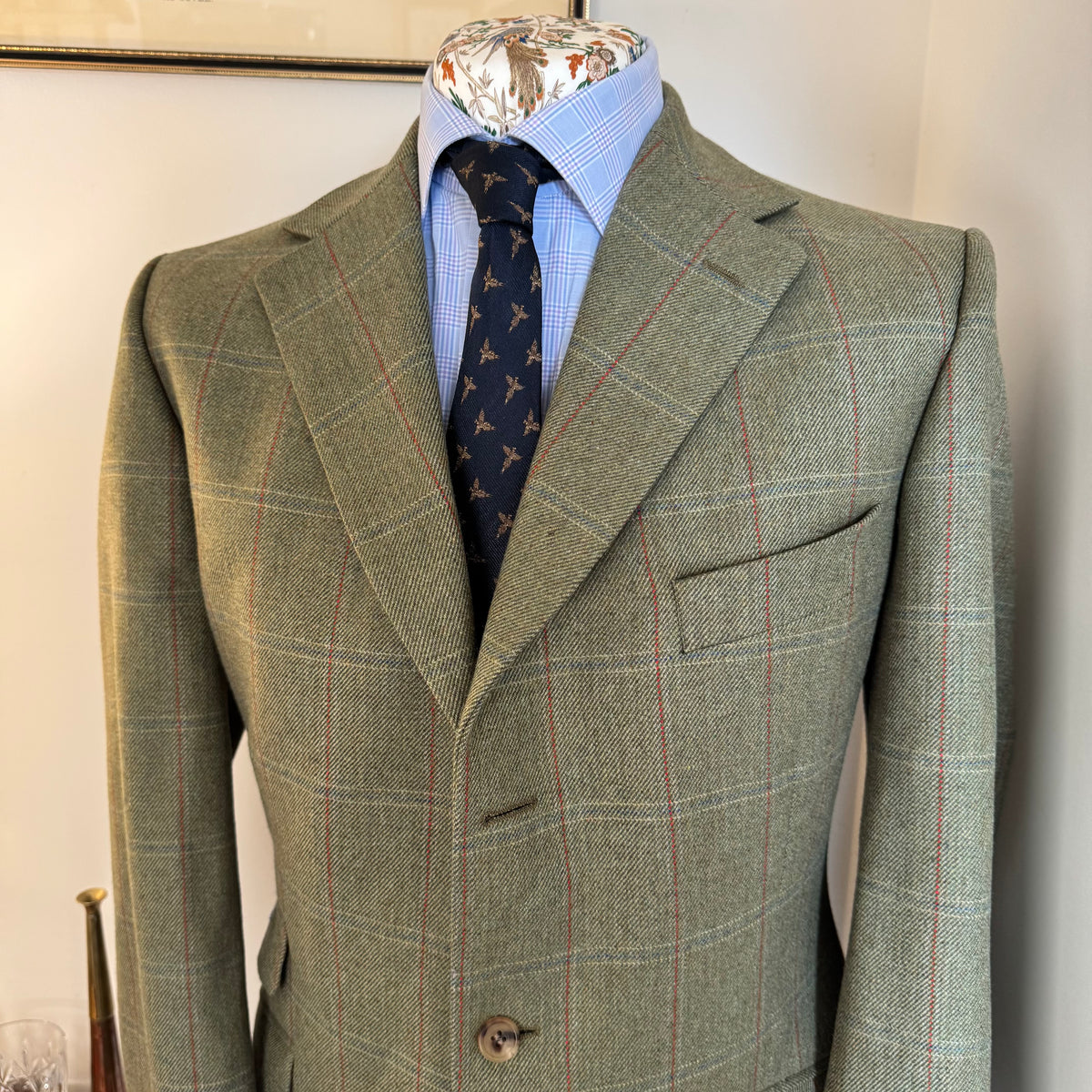 Ede & Ravenscroft Tattersall Windowpane Tweed Sports Jacket 42”L