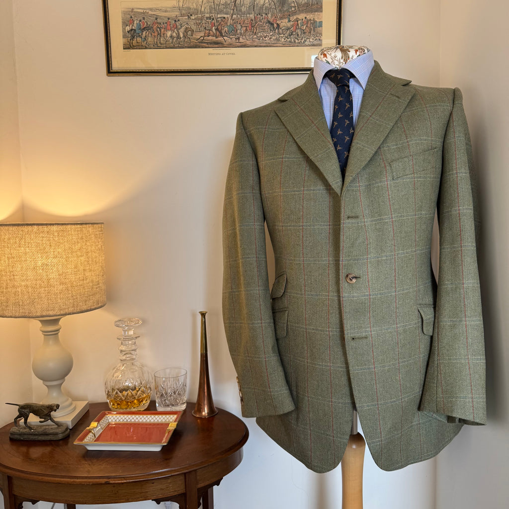 Ede & Ravenscroft Tattersall Windowpane Tweed Sports Jacket 42”L
