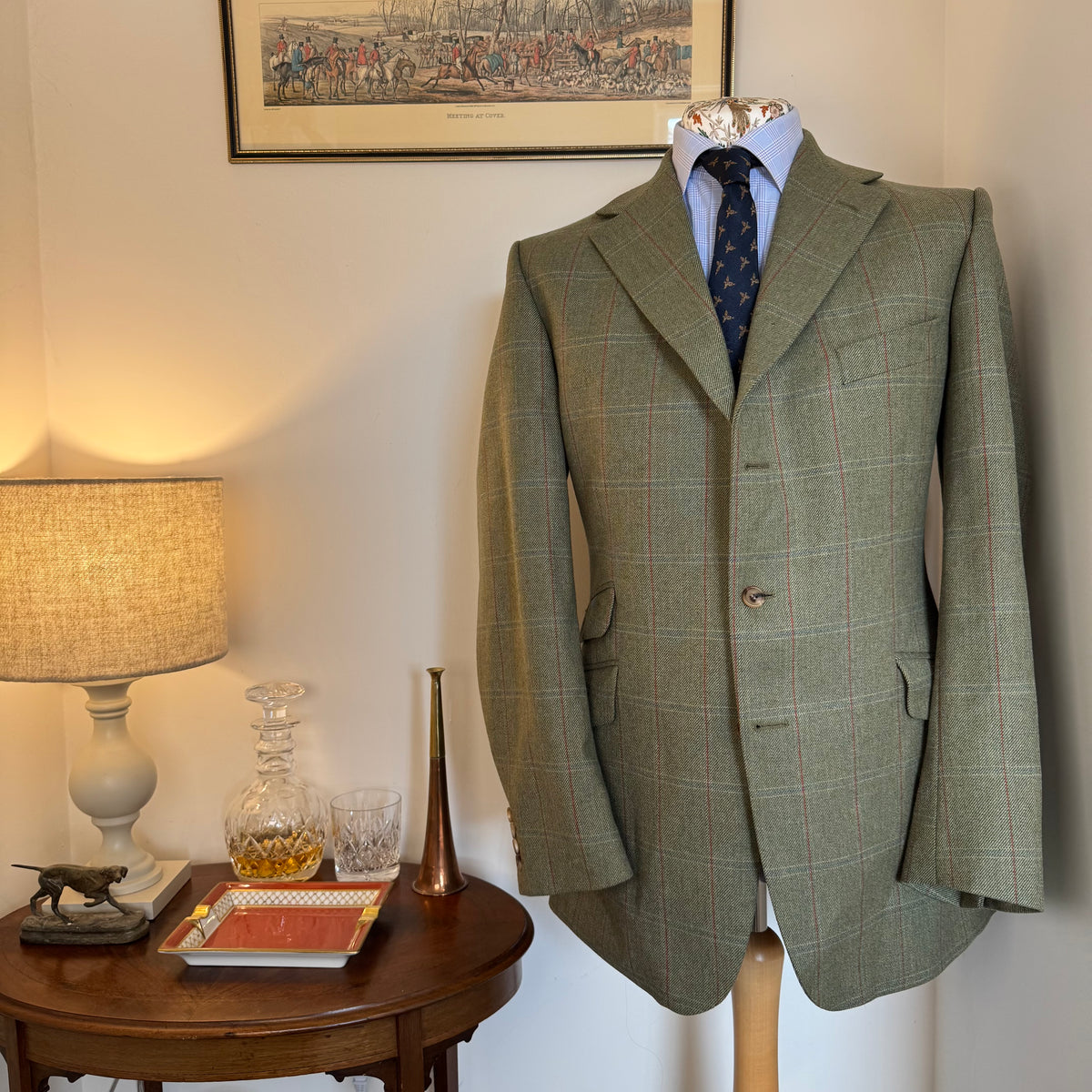 Ede & Ravenscroft Tattersall Windowpane Tweed Sports Jacket 42”L