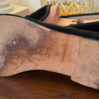 Stubbs & Wootton Dollar Euro Money Black Velvet Albert Slippers 9uk