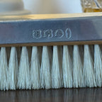 English Pewter Company Polished Pewter Natural Bristle Clothes Brush