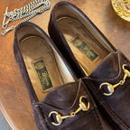 Gucci 1953 Horsebit Loafers Dark Brown Suede 7.5uk