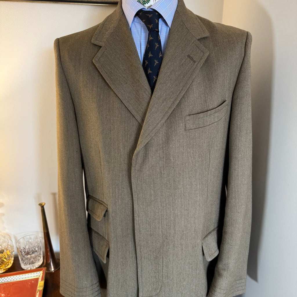 Ede & Ravenscroft Savile Row Fawn Covert Coat 42"R