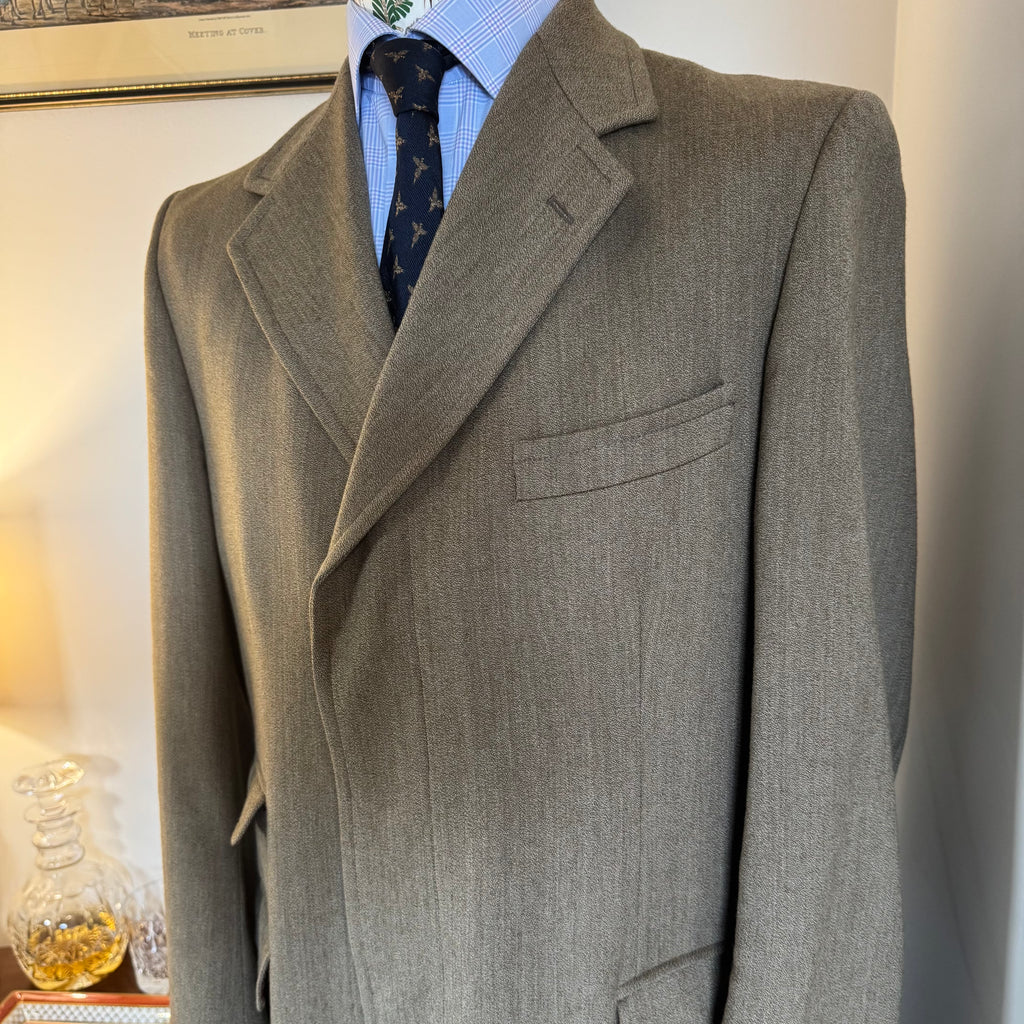 Ede & Ravenscroft Savile Row Fawn Covert Coat 42"R