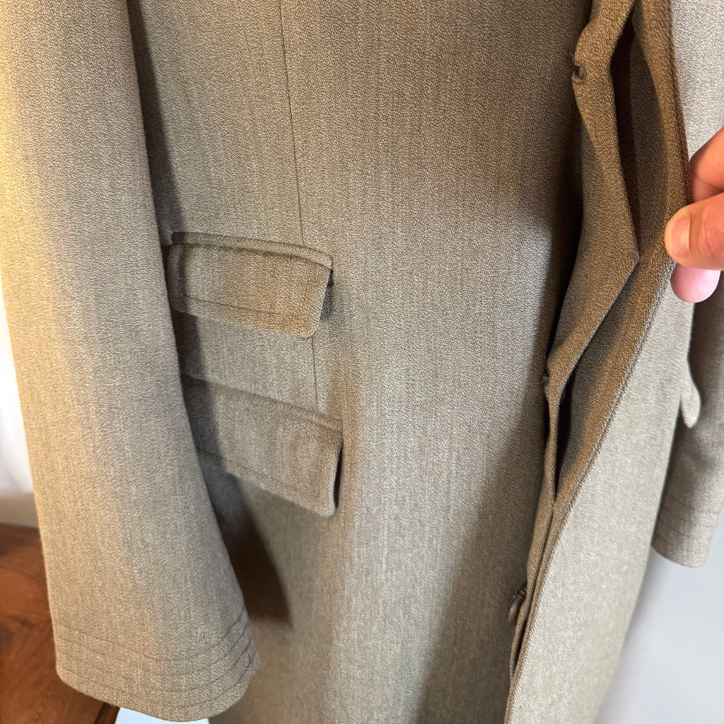 Ede & Ravenscroft Savile Row Fawn Covert Coat 42"R