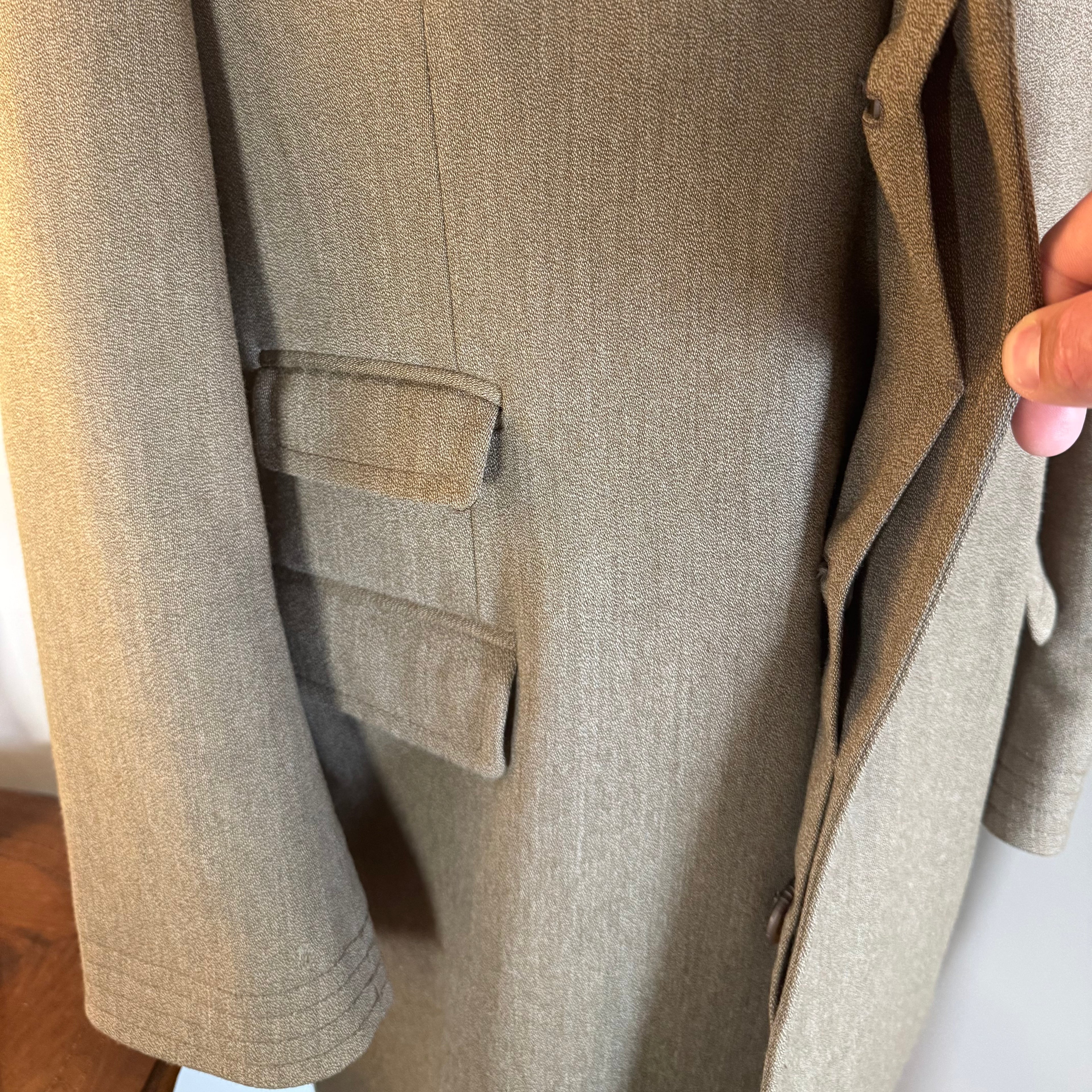 Ede & Ravenscroft Savile Row Fawn Covert Coat 42"R