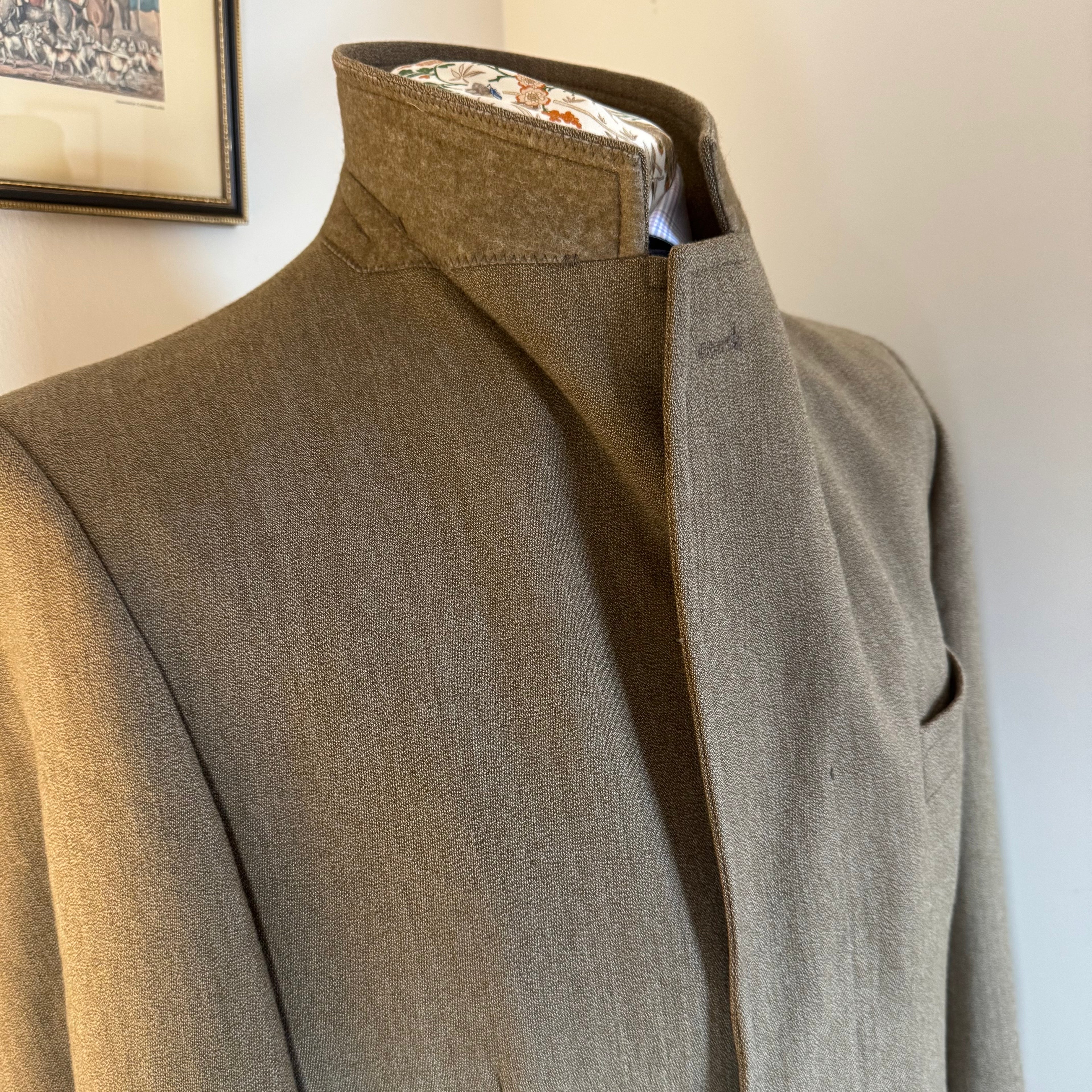 Ede & Ravenscroft Savile Row Fawn Covert Coat 42"R