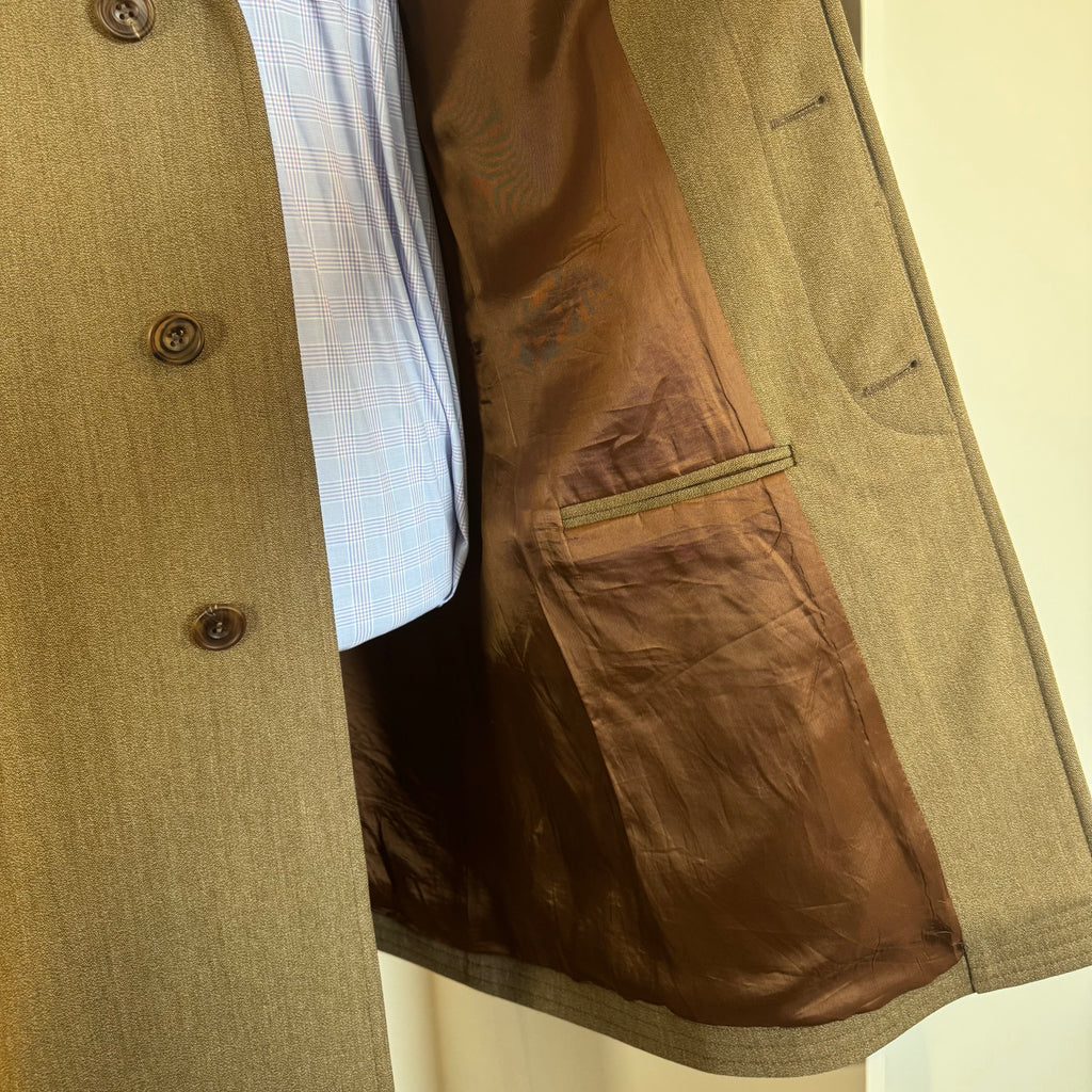 Ede & Ravenscroft Savile Row Fawn Covert Coat 42"R