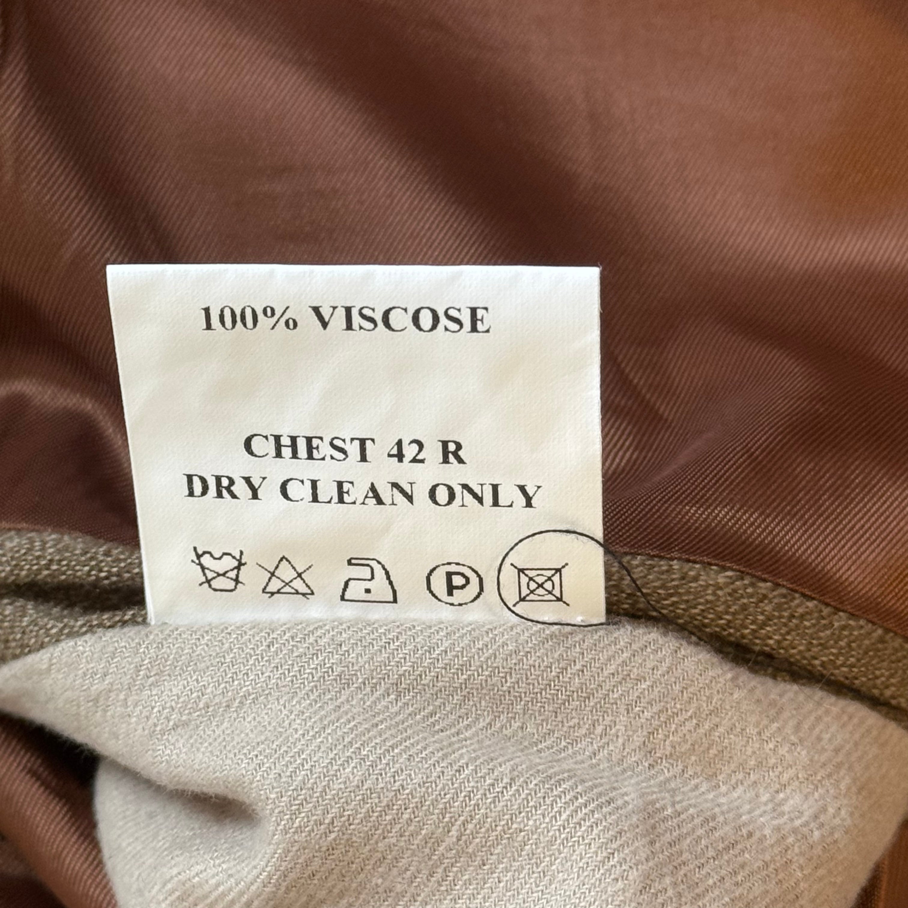 Ede & Ravenscroft Savile Row Fawn Covert Coat 42"R