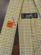 Hermes Postit Note & Pencil Butter Yellow Silk Tie