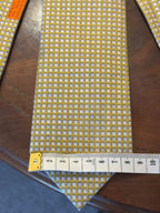 Hermes Postit Note & Pencil Butter Yellow Silk Tie