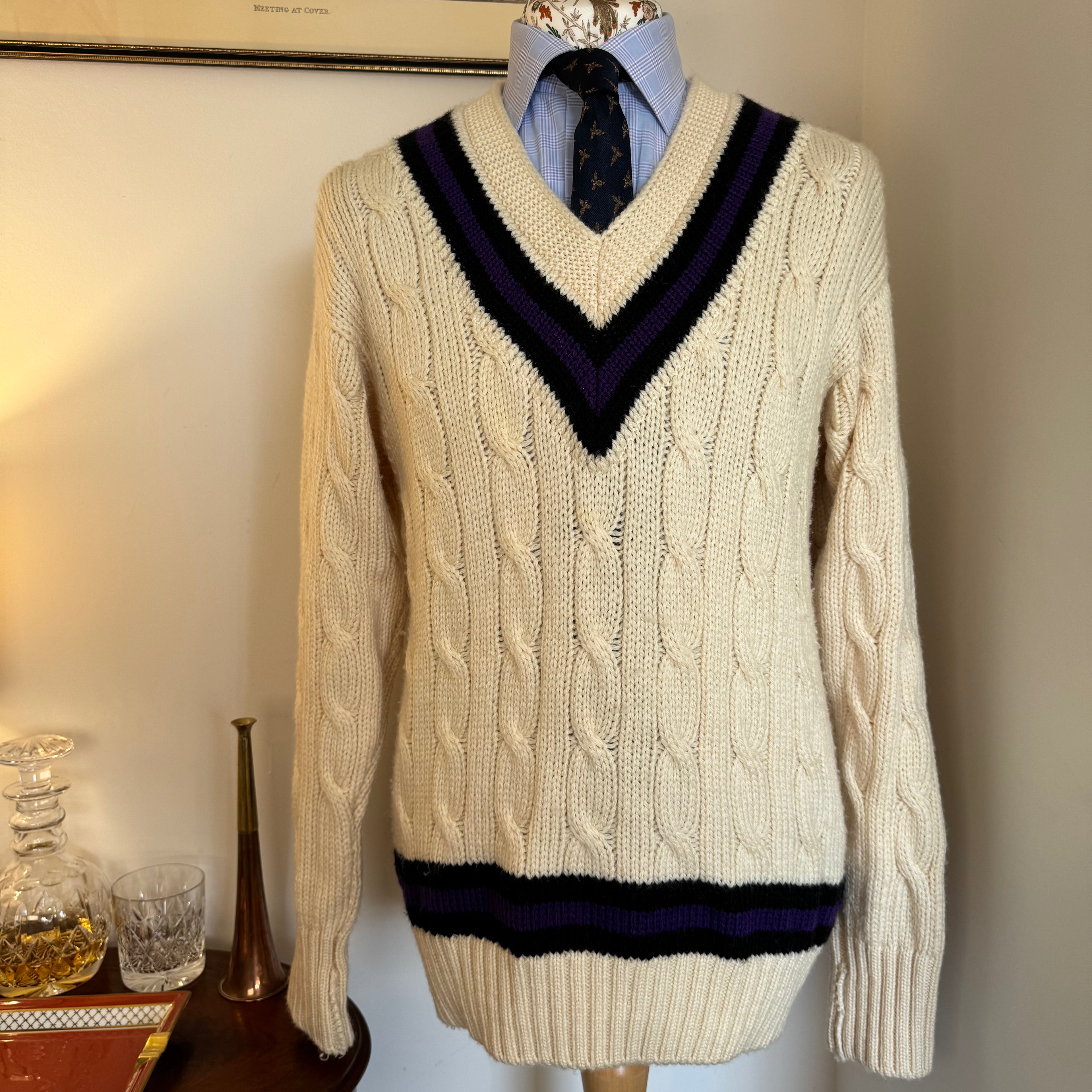 Luke Eyres 100% Pure Wool Cricket Jumper Large
