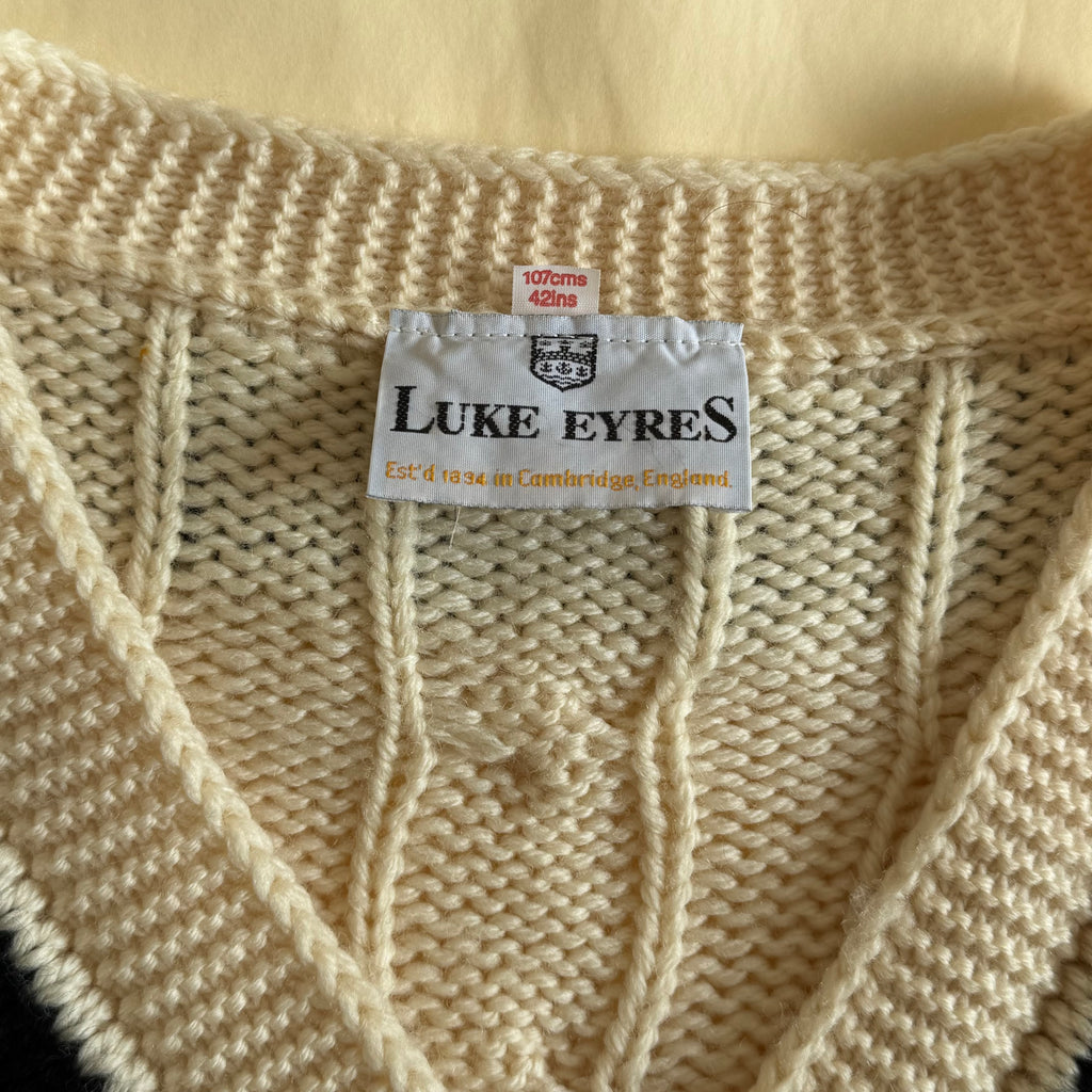 Luke Eyres 100% Pure Wool Cricket Jumper Large