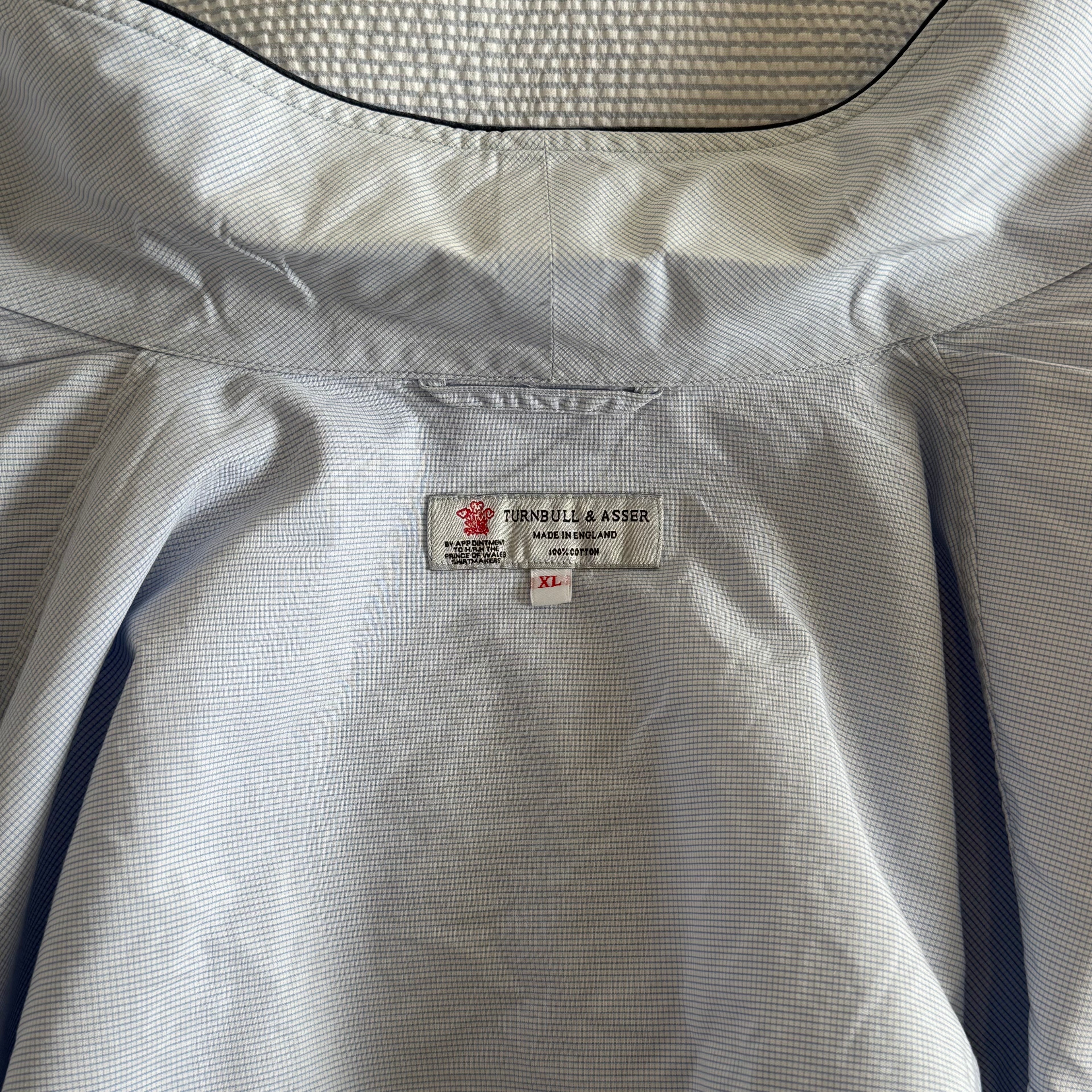 Turnbull & Asser Micro Check Blue and Navy Pyjamas XL / 44"