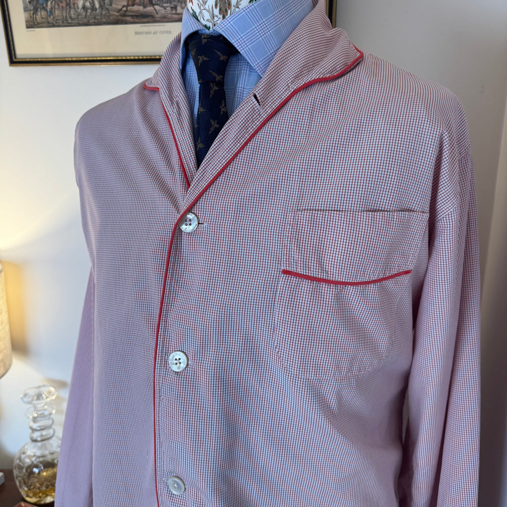 Turnbull & Asser Red Micro Check Pyjamas XL / 44"