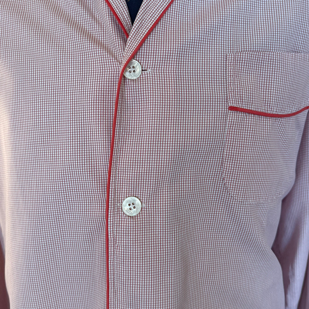 Turnbull & Asser Red Micro Check Pyjamas XL / 44"